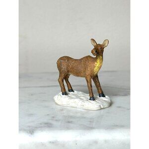 Lemax Deer Figurine Christmas Village Accessory | Winter Wildlife Resin Figure |